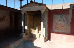 A small shrine in one of Pompeii's grand villas