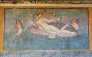 The House of Venus in the Shell has many beautiful wall paintings, including the one that the house is named after.