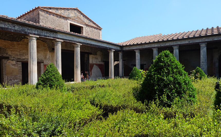 The Casa del Menandro (House of Menander) was one of the grandest villas in Pompeii. It was excavated and restored in the late 1920s and early 1930s.