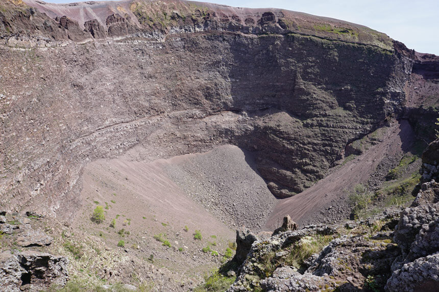 Vesuvius's crater. It's still an active volcano!