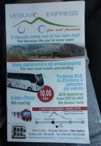 Vesuvio Express's leaflet. Not all their buses are this fancy!