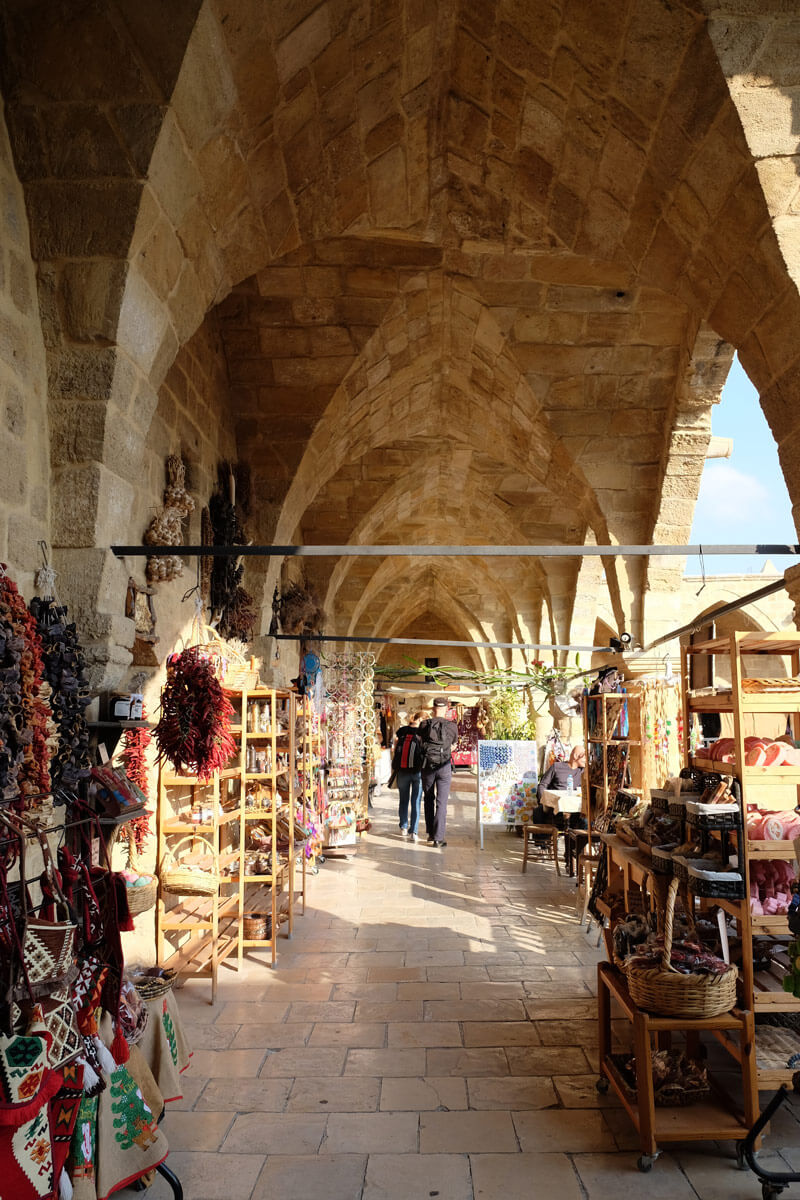 The arched galleries on the first floor of Büyük Han hold a range of small craft shops