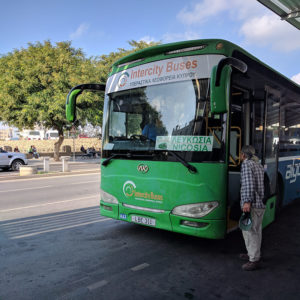 An inter-city bus to Nicosia