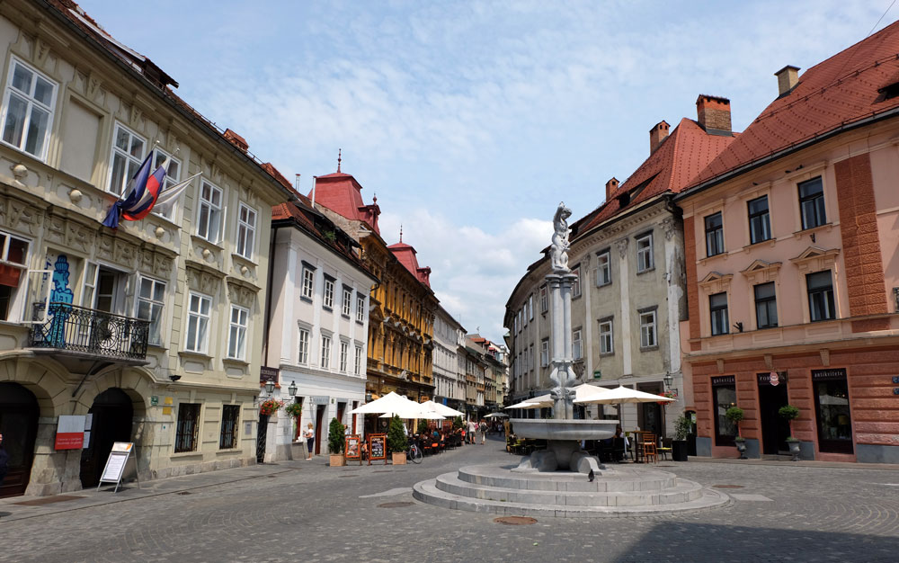 A picturesque square in the old town