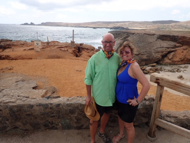 Annick and her boyfriend celebrated his 50th birthday in Aruba