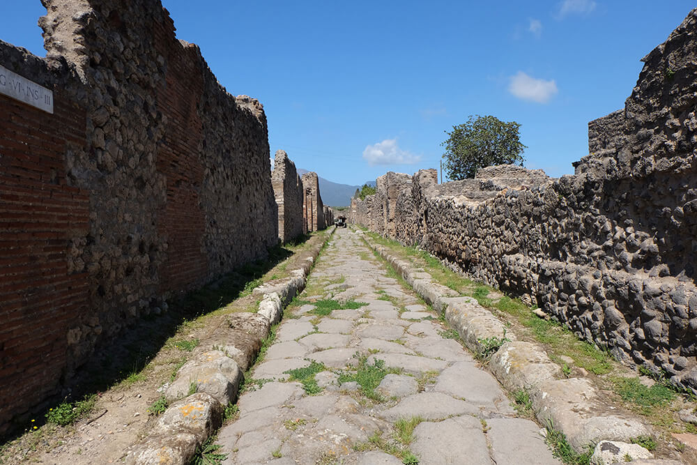 A typical street in Pompeii