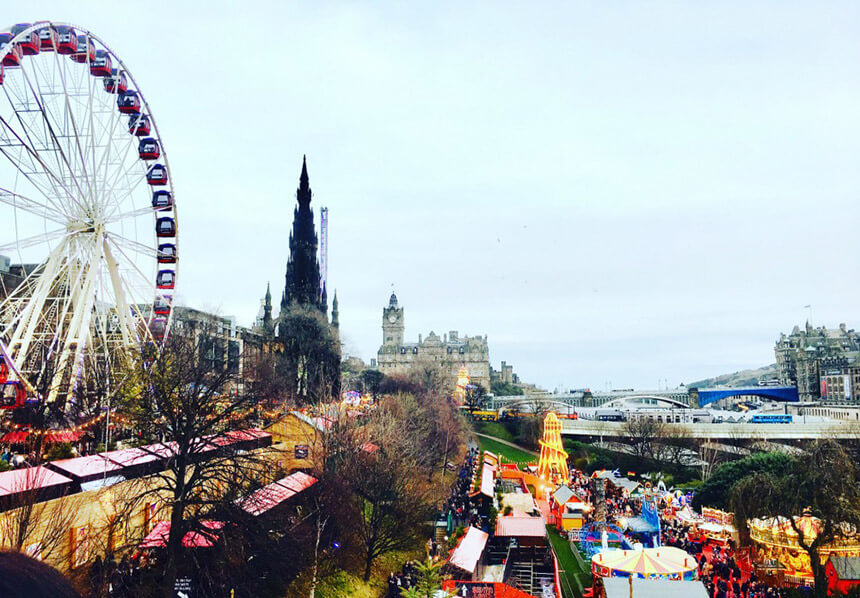 Gillian was happy to be a December baby when it let her spend her birthday in a very Christmassy Edinburgh