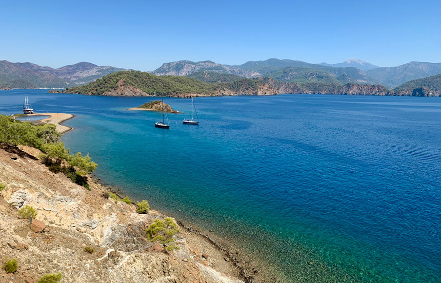 As part of Jessica's epic birthday trip around Turkey, she spent two days sailing around the Turquoise Coast