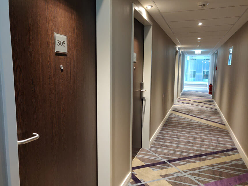The Premier Inn Hamburg only opened in February 2019, and the carpets still smell new