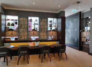 The bar area at Premier Inn Hamburg