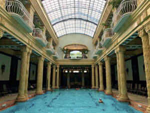 The beautiful Gellert baths in Budapest