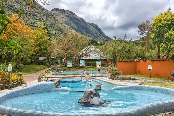 Some of the public thermal pools at Papallacta hot springs, Ecuador