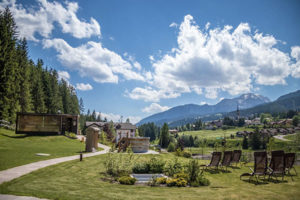 The stunning Dolomites provide the backdrop at QC Terme Dolomiti