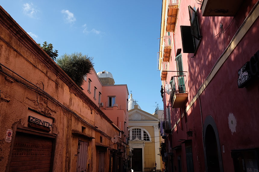 Just one of the charming and colourful streets in Procida