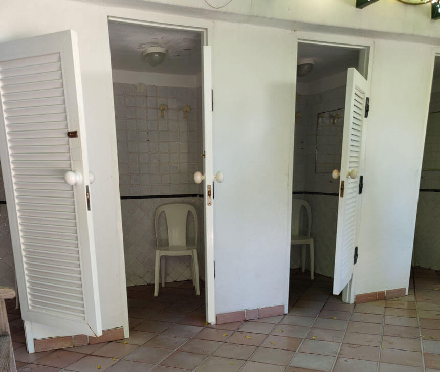 The changing rooms at Negombo are fairly basic