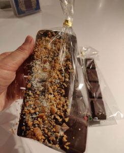 Tada! My finished bar of chocolate, all ready to take away with me. It didn't last long!