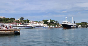 Ferries in the harbour at Ischia Porto
