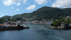 The entrance to Ischia Porto's circular harbour