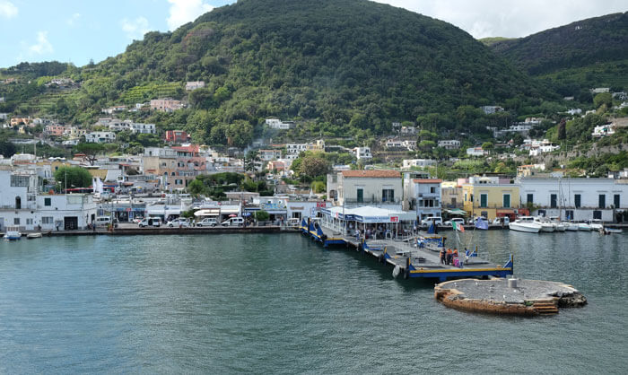 The landing stage for hydrofoils and catamarans in Ischia Porto