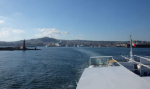 Leaving Naples on one of the cheapest ferries to Ischia