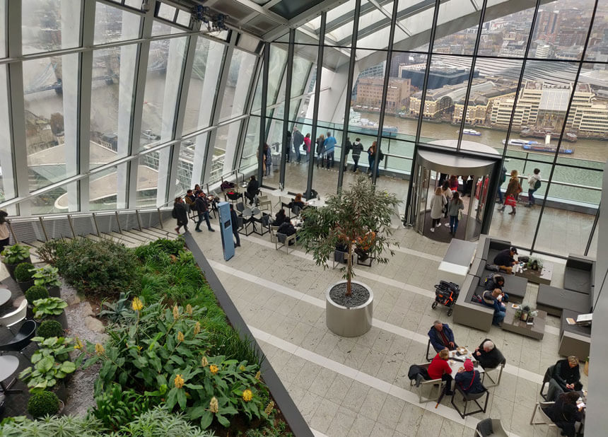 The Sky Garden is London's highest park. 