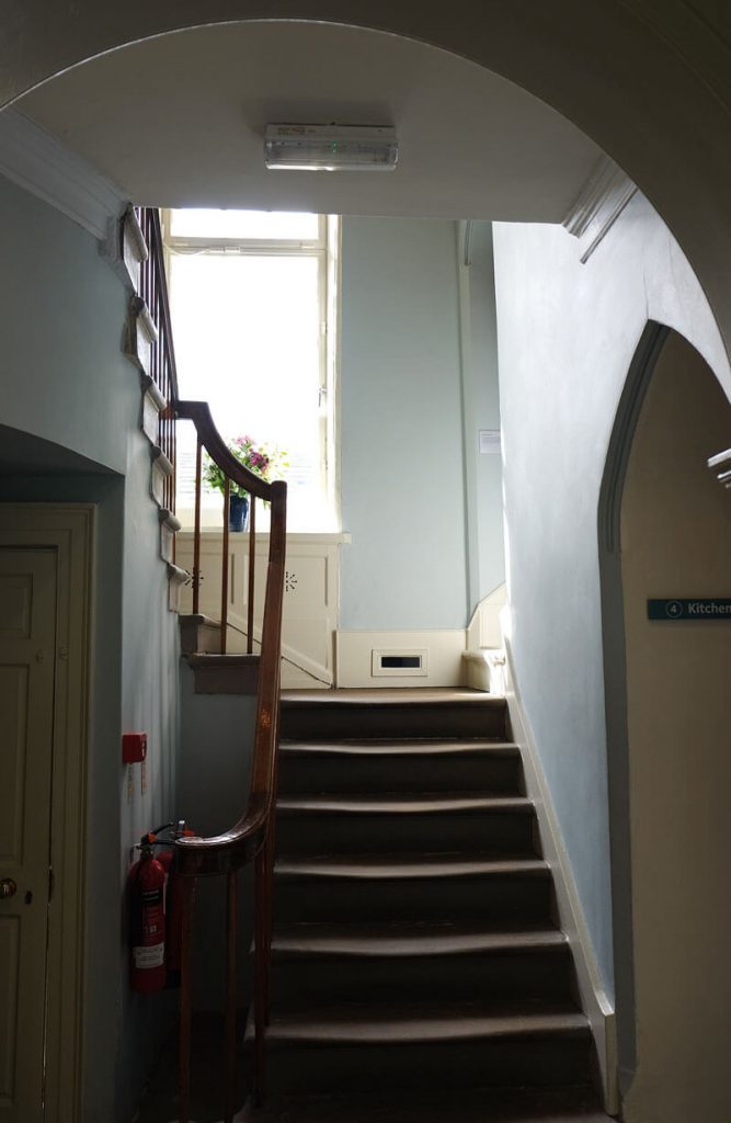 The first thing you see when you step inside the Brontë Parsonage Museum is the worn stairs. It's very atmospheric. 