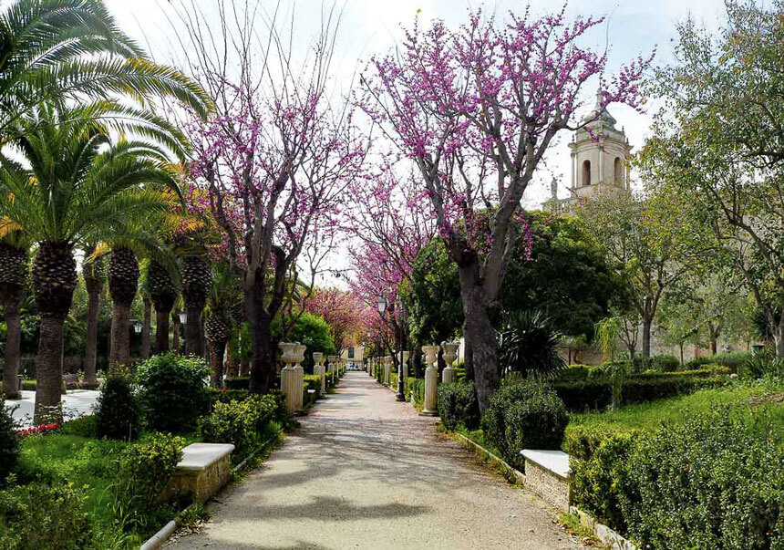 The Giardini Iblei, a peaceful garden in Ragusa, Sicily