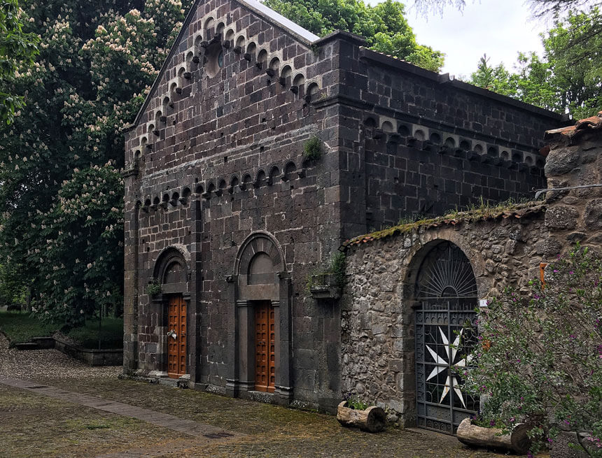 The medieval church at San Leonardo Siete Fuentes