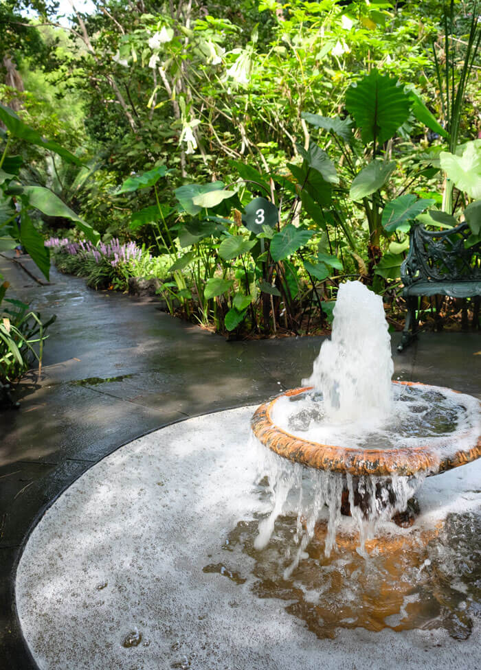 Fountains in the la Mortella gardens, Ischia