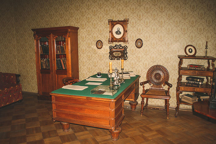 Dostoevsky's desk in the author's apartment in St Petersburg