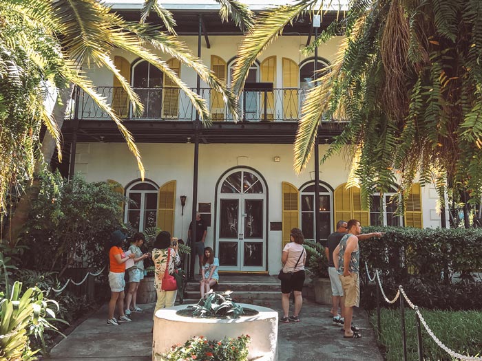 Hemingway's Key West home is one of the most popular writers' houses to visit in the USA