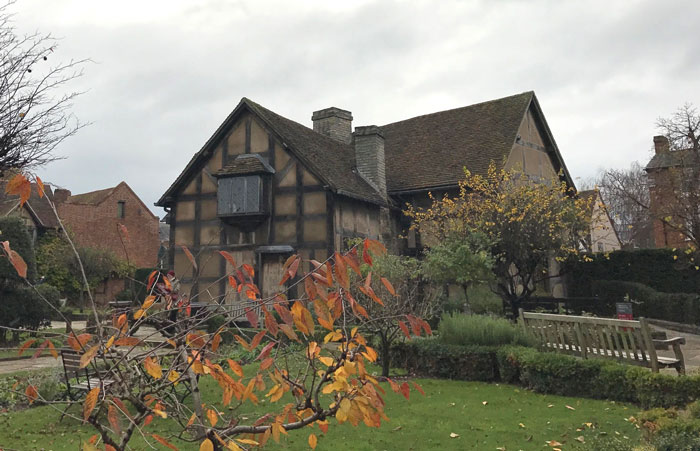 Shakespeare's birthplace in Stratford-upon-Avon is now a writer's house museum celebrating the Bard's early years