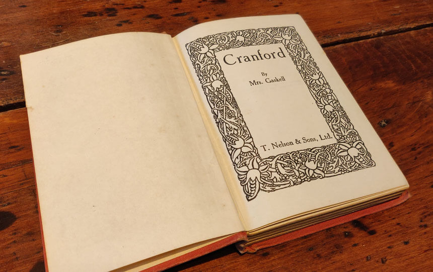 A copy of Elizabeth Gaskell's novel Cranford