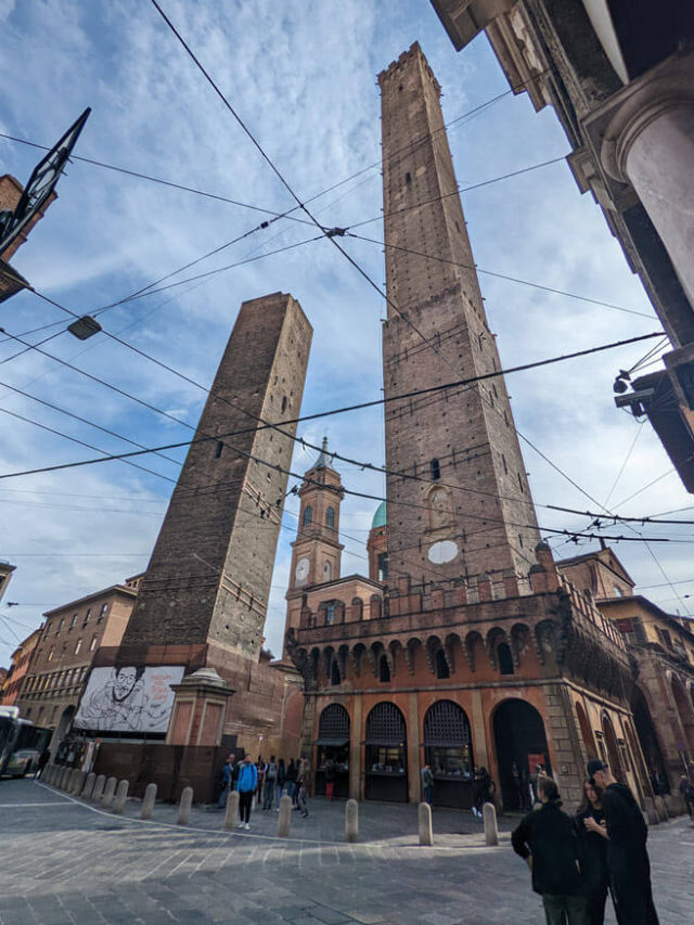 Don't miss seeing the two towers when visiting Bologna