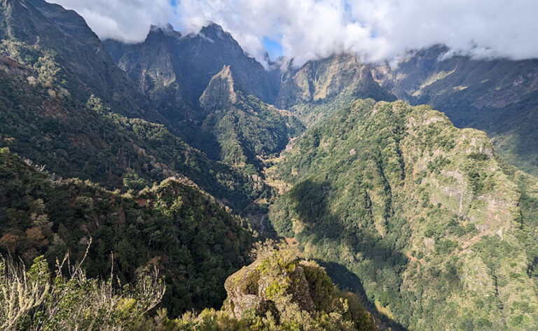 The view from the end of this easy levada walk