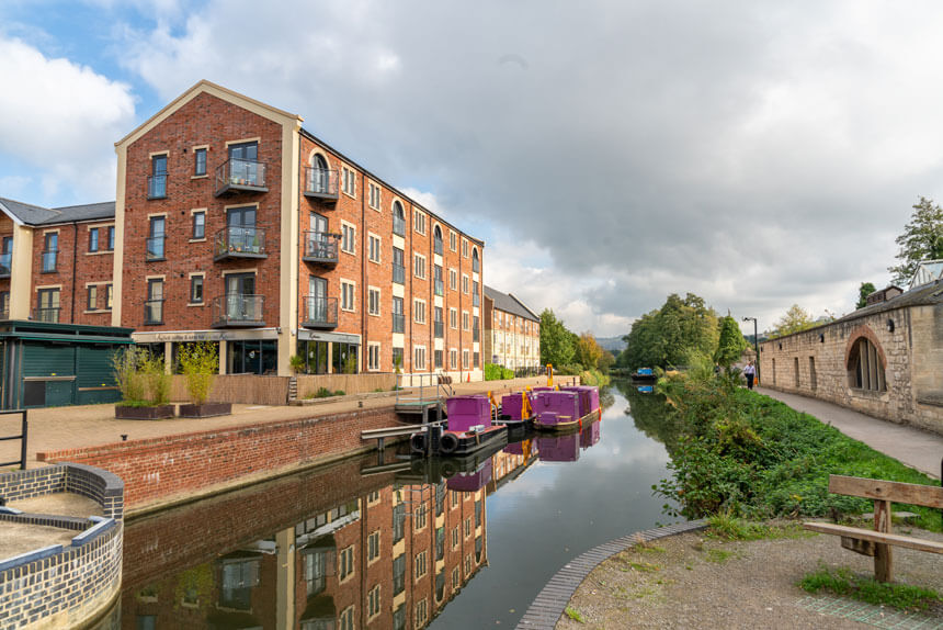 The restored Ebley Wharf on the Stroudwater Navigation