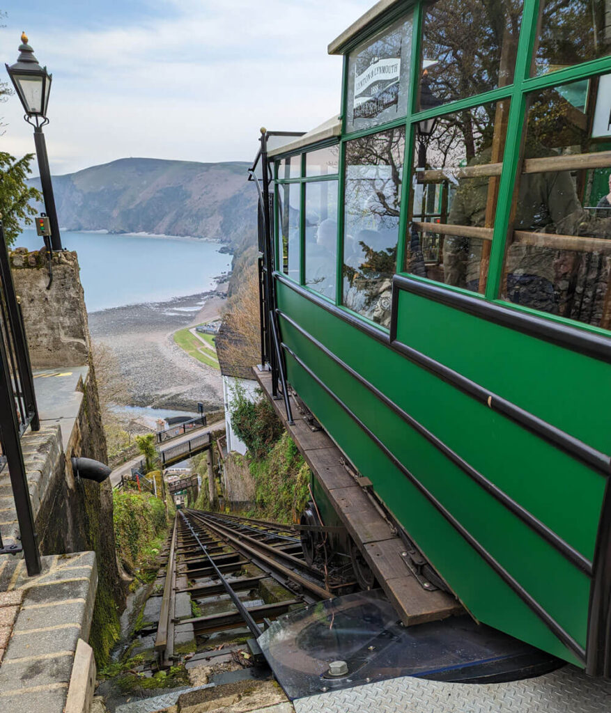 The historic Lynton and Lynmouth Cliff Railway