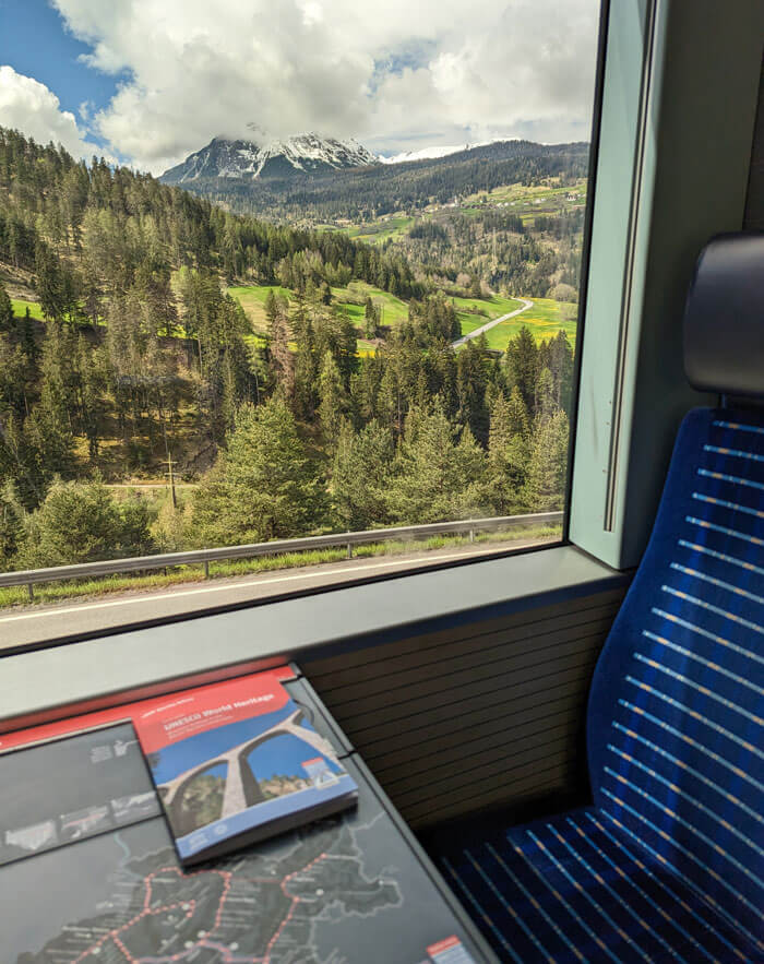 The Bernina Express and the local trains take the same route