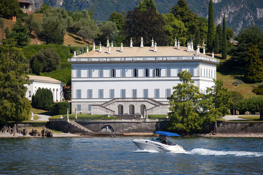 Villa Melzi d’Eril, on the banks of Lake Como, near the lake's most-visited village, Bellagio