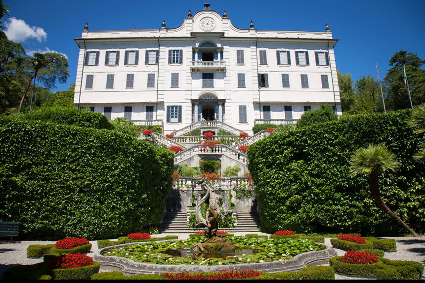 Villa Carlotta is on the lake shore in Tremezzo