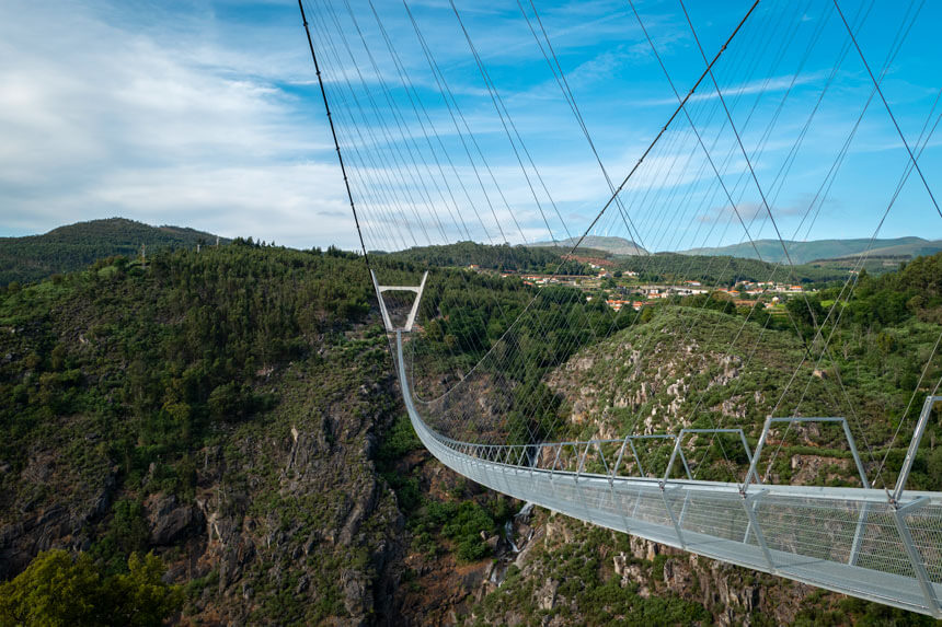 The Arouca 516 footbridge is often included in organised day trips to Aveiro from Porto