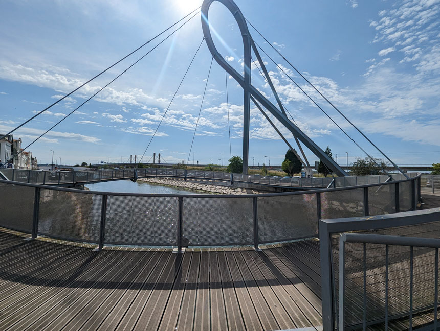 The circular bridge was one of my favourite places to visit in Aveiro