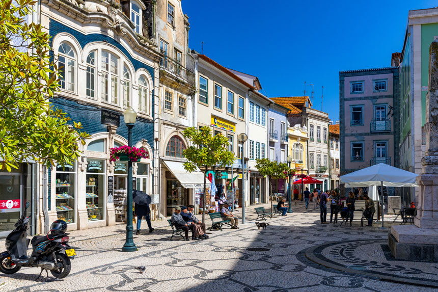 Aveiro's narrow streets are full of interesting shops