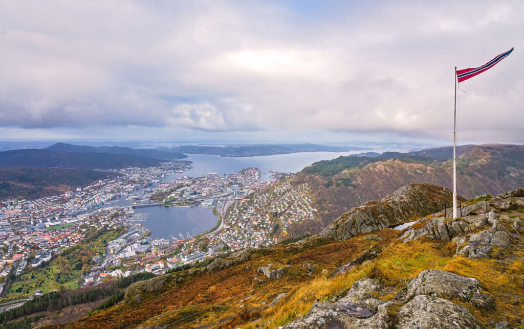 The view from the top of Ulriken is stunning - on a clear day!