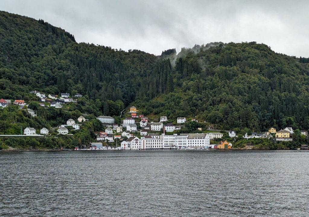 We passed the historic textile factory in Salhus, which is now a museum