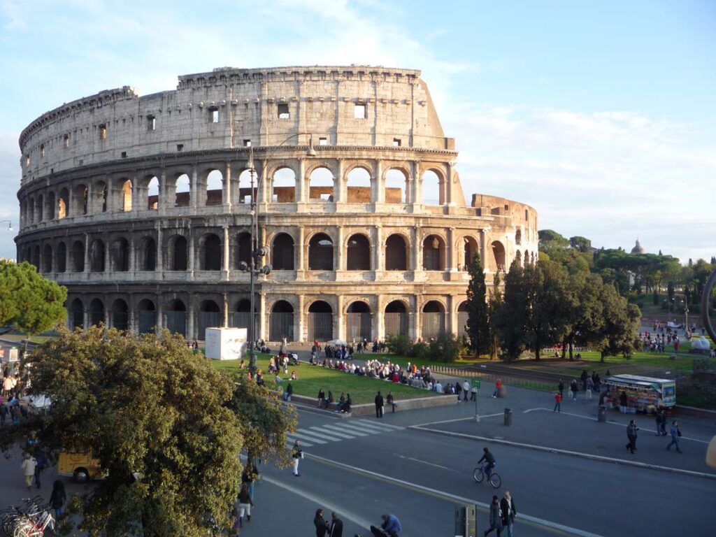 The Colosseum in Rome is one of the most famous Roman ruins