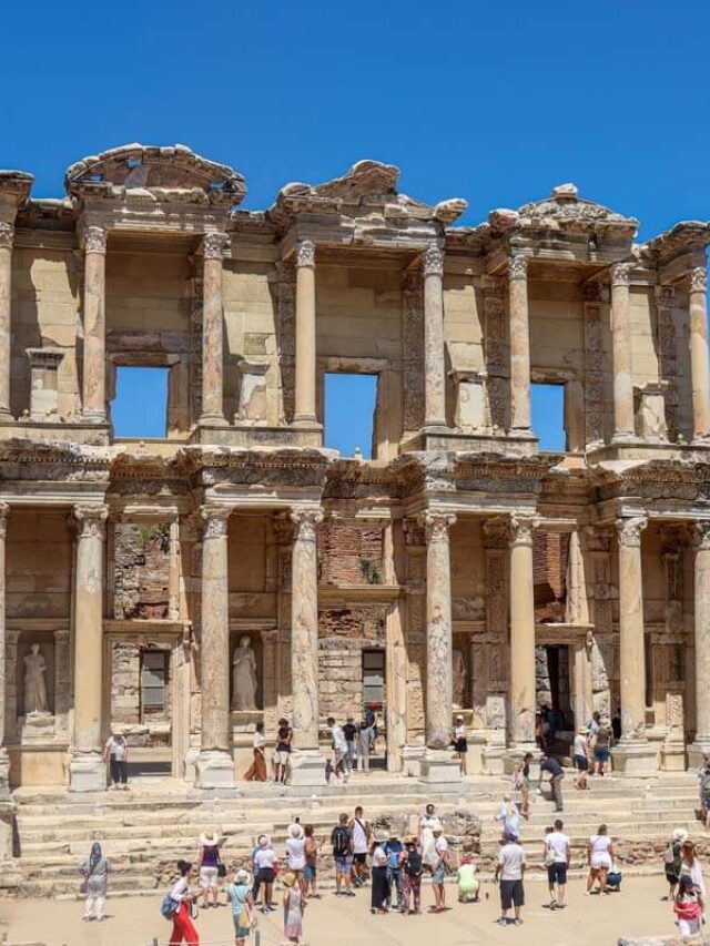 The Library of Celsus at the ancient Roman city of Ephesus in modern-day Turkey