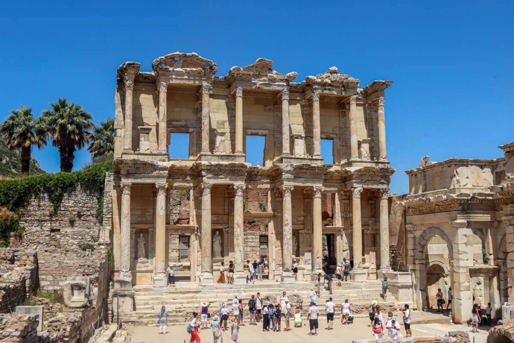 The Library of Celsus at the ancient Roman city of Ephesus in modern-day Turkey