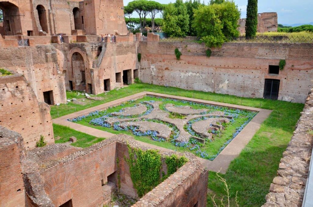 The Domus Augustana, part of Domitian's palace on the Palatine Hill