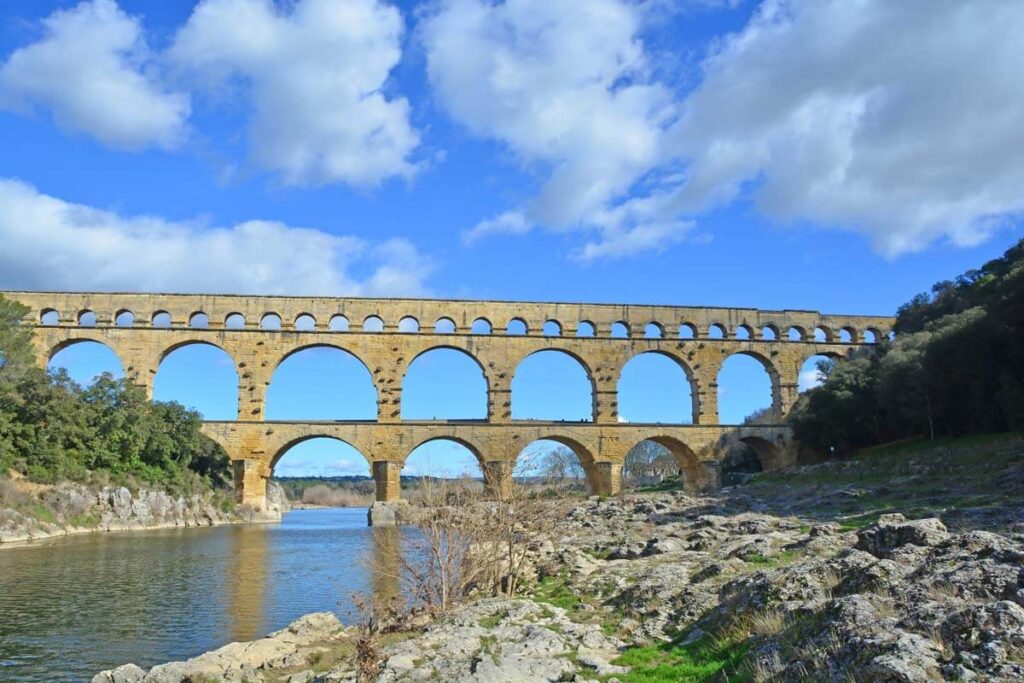 The magnificent Pont du Gard is the tallest Roman aqueduct and one of the best preserved